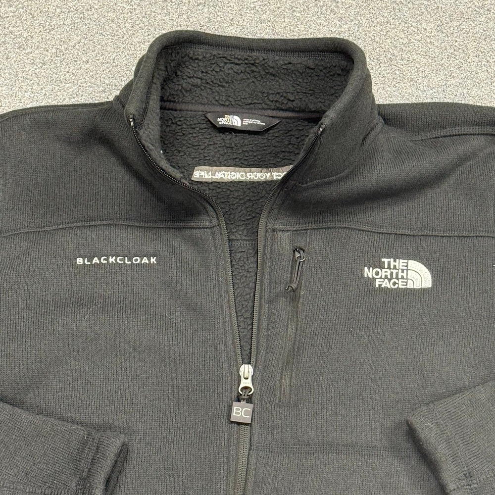 The North Face Mens Black Heather Sweater Fleece Jacket M New With Tags
